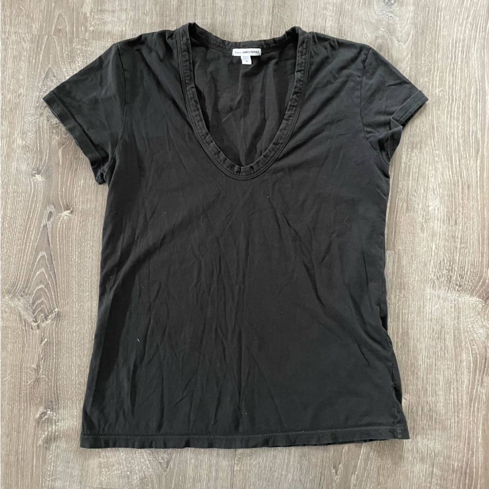 James Perse Black Short Sleeve Tee